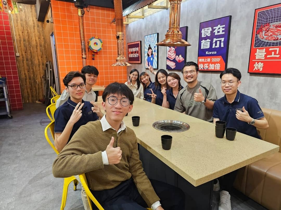 Team gathering group photo